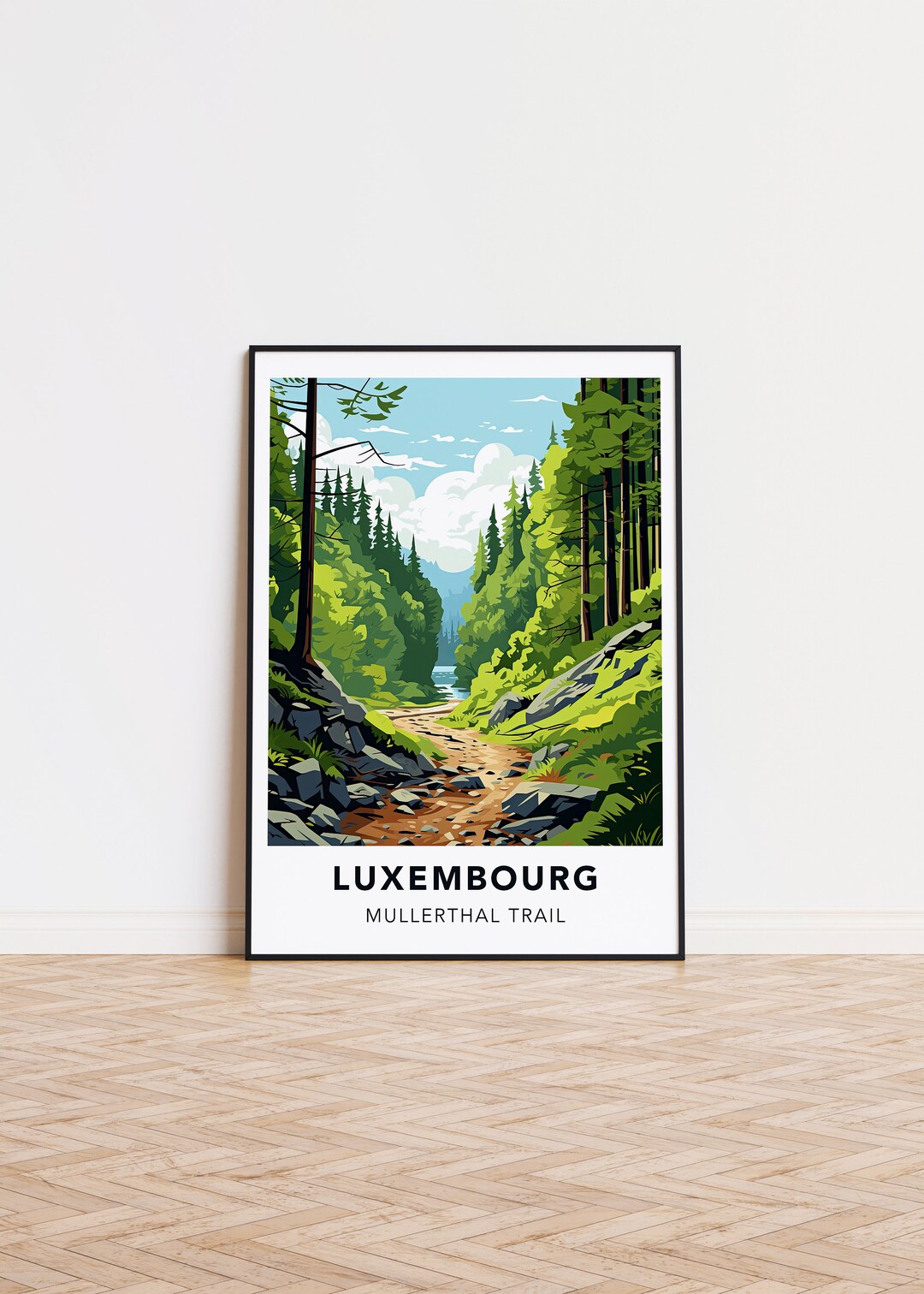 Luxembourg Poster Mullerthal Trail Print Luxembourg Travel Print Wall