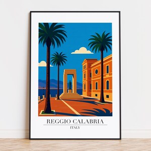 Reggio Calabria poster, Reggio Calabria print, Reggio Calabria illustration, Reggio Calabria art, Reggio Calabria Italy