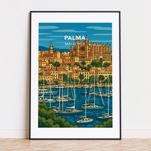 Palma de Mallorca poster, palma de mallorca print, palma de mallorca illustration, palma de mallorca art