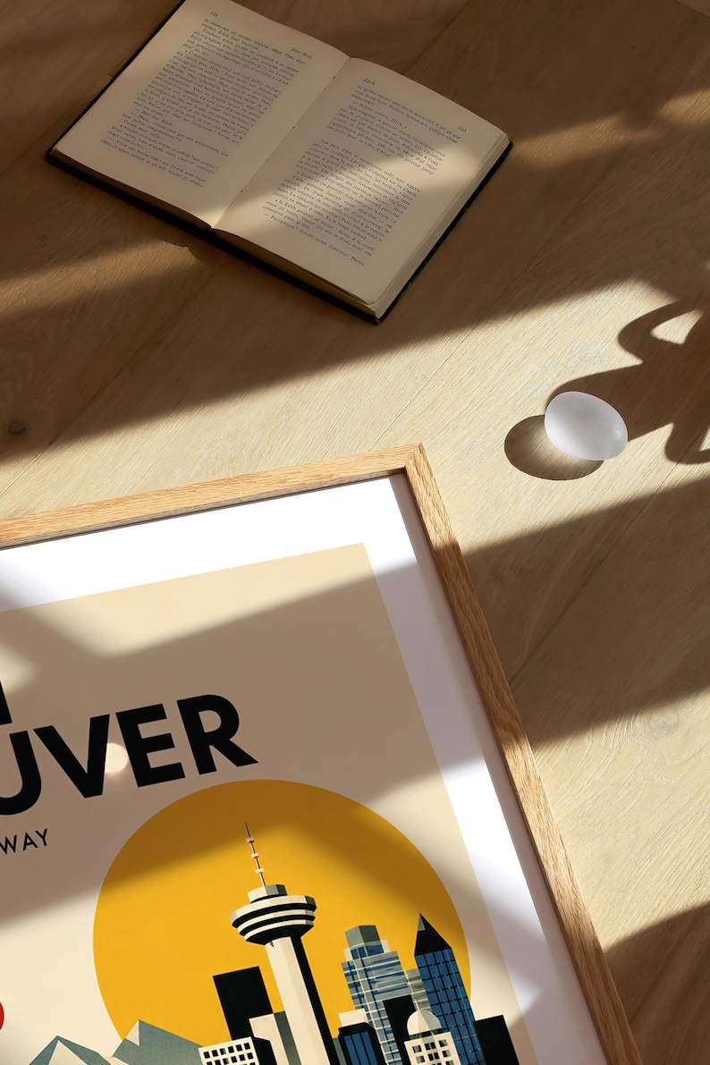 Vancouver Canada print : Bauhaus Style Travel Poster Vancouver poster image 3