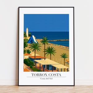 Torrox Costa poster, Torrox Costa print, Torrox Costa illustration art,Costa del Sol poster