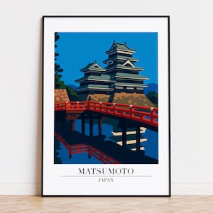 Matsumoto poster, Matsumoto print, Matsumoto illustration, Matsumoto art, Matsumoto Japan poster