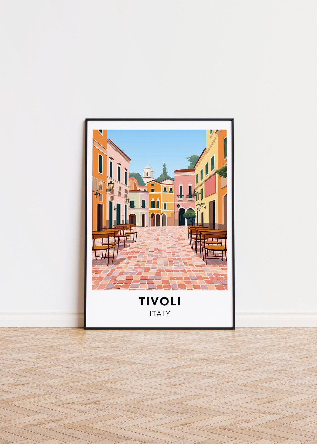 Tivoli Poster Italy Print Tivoli Travel Print Wall Art, Italy Travel ...