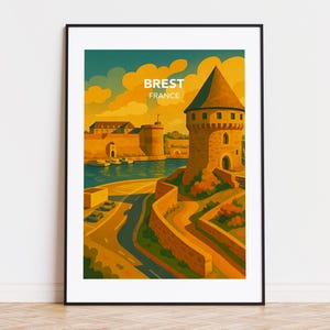 Brest poster, brest print, brest illustration, brest art
