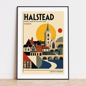 Halstead Essex , United Kingdom print Travel Poster Halstead poster