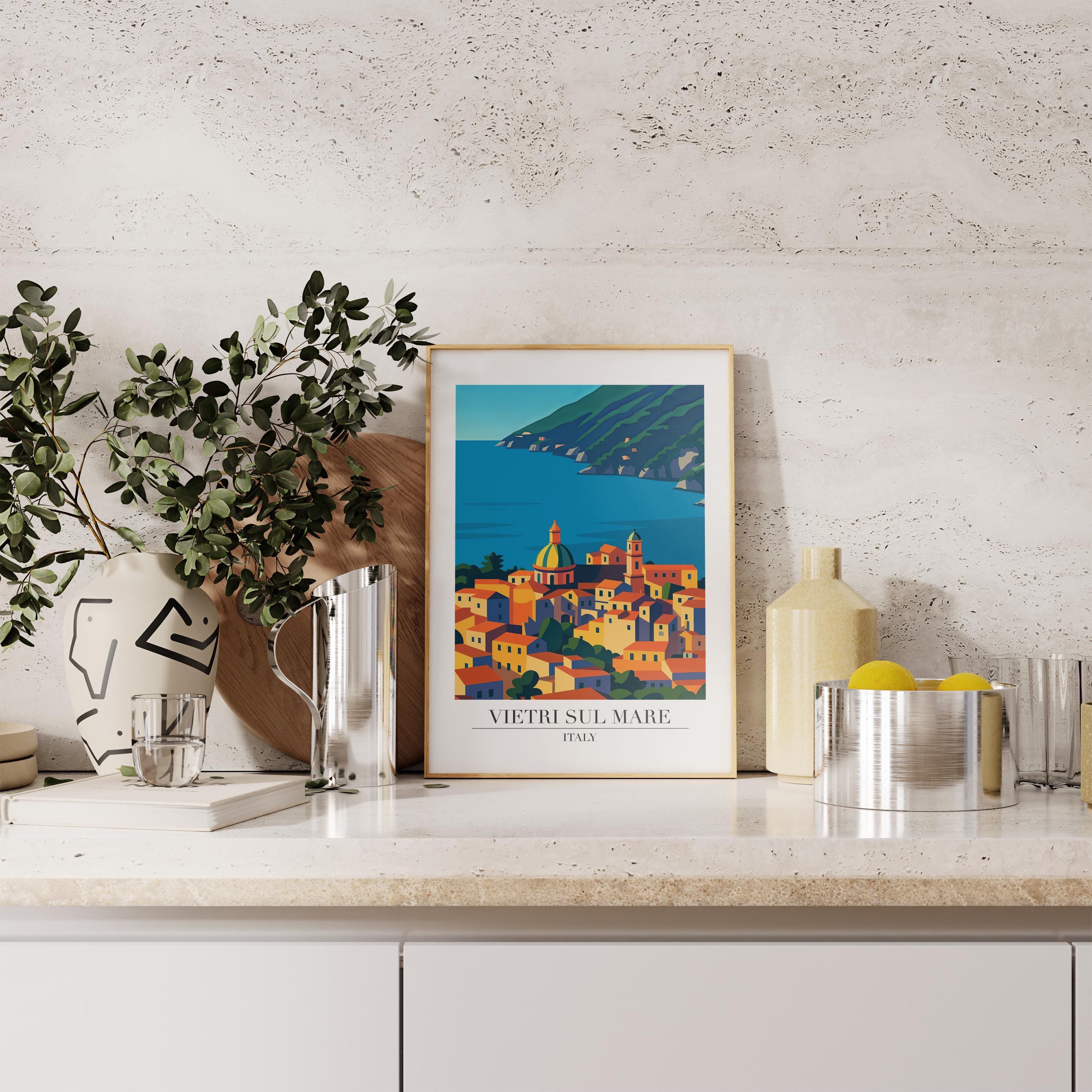 Vietri Sul Mare Italy Poster: Modern Travel Art Print - Etsy