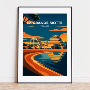 La Grande-Motte France Poster: Modern Travel Art Print