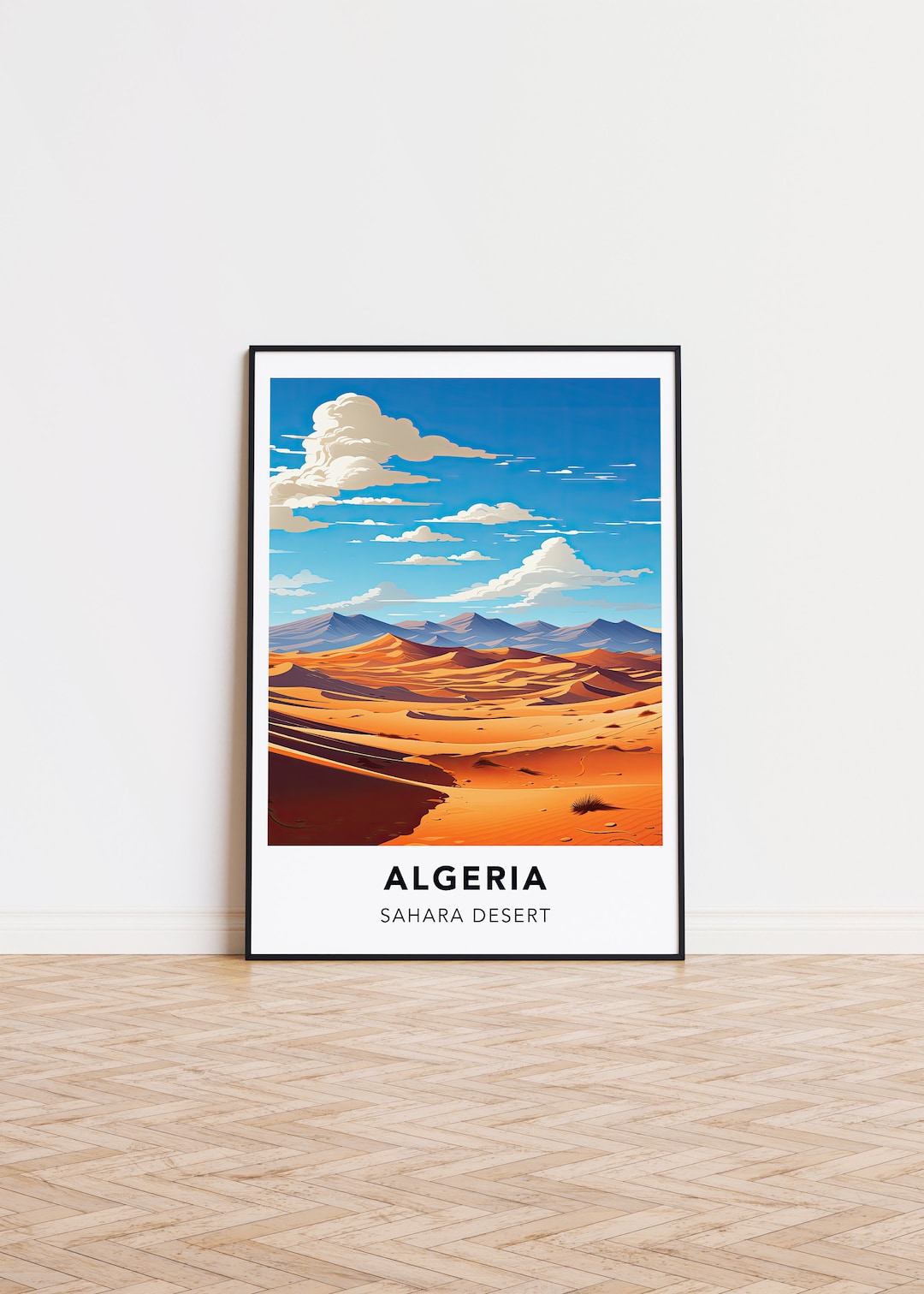 Algeria Poster Sahara Desert Print Algeria Travel Print Wall Art ...