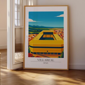 Impresión de Villareal: Póster de viaje moderno estilo Villareal imagen 7