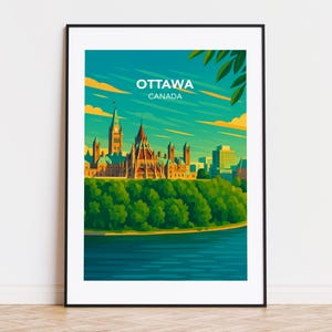 Ottawa poster, Ottawa print, Ottawa illustration, Ottawa art, Ottawa Canada poster
