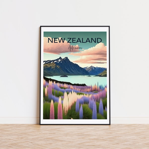 Neuseeland Poster Druck - Designed in Deutschland, gedruckt in 32 Ländern weltweit für den schnellen weltweiten Versand!