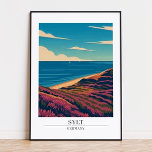 Sylt Germany Poster: Modern Illustration Art Print