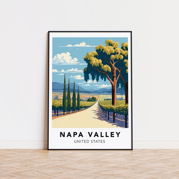 Napa Valley print poster California United States - Designed in Germany, printed in 32 countries world wide for fast global shipping!