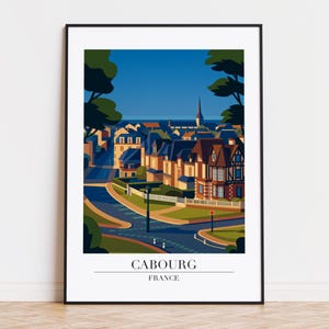 Cabourg poster, Cabourg print, Cabourg illustration, Cabourg art, Cabourg France poster