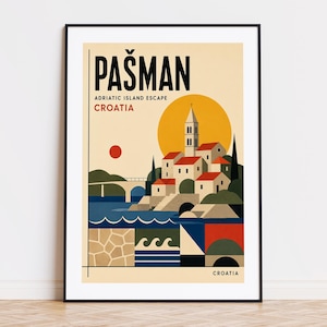 Pašman CROACIA imprimir cartel de viaje Cartel de Pašman