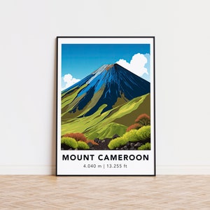 Mount Cameroon print poster - Designed in Germany, printed in 32 countries world wide for fast global shipping!