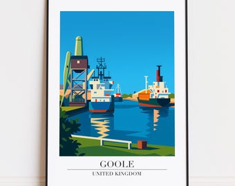 Goole print : Modern Travel Poster Style Goole poster