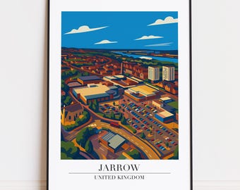 Jarrow print : Modern UK Travel Poster Jarrow poster