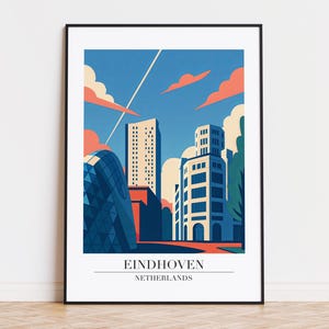 Eindhoven poster, Eindhoven print, Eindhoven illustration, Eindhoven art, Netherlands poster