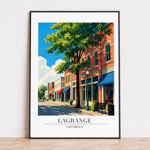 LaGrange GEORGIA print : Modern Travel Poster Style LaGrange poster