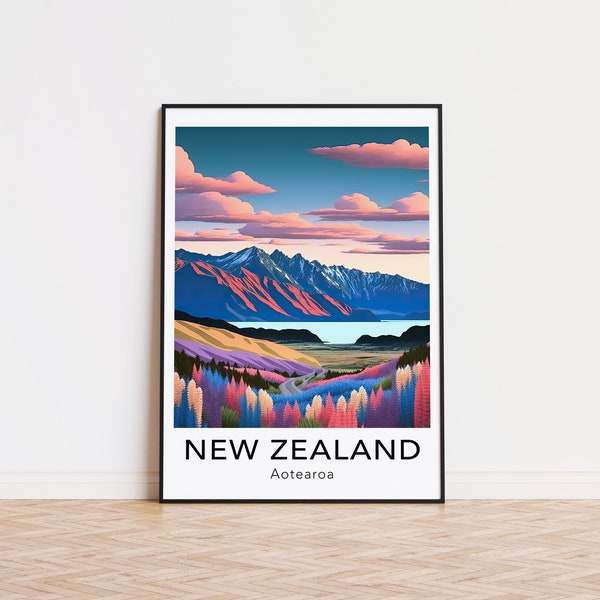 Neuseeland Poster Druck - Designed in Deutschland, gedruckt in 32 Ländern weltweit für den schnellen weltweiten Versand!