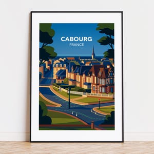 Cabourg poster, Cabourg print, Cabourg illustration, Cabourg art, Cabourg France poster