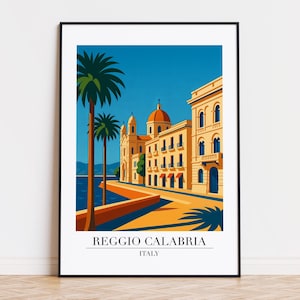Reggio Calabria poster, Reggio Calabria print, Reggio Calabria illustration, Reggio Calabria art, Reggio Calabria Italy