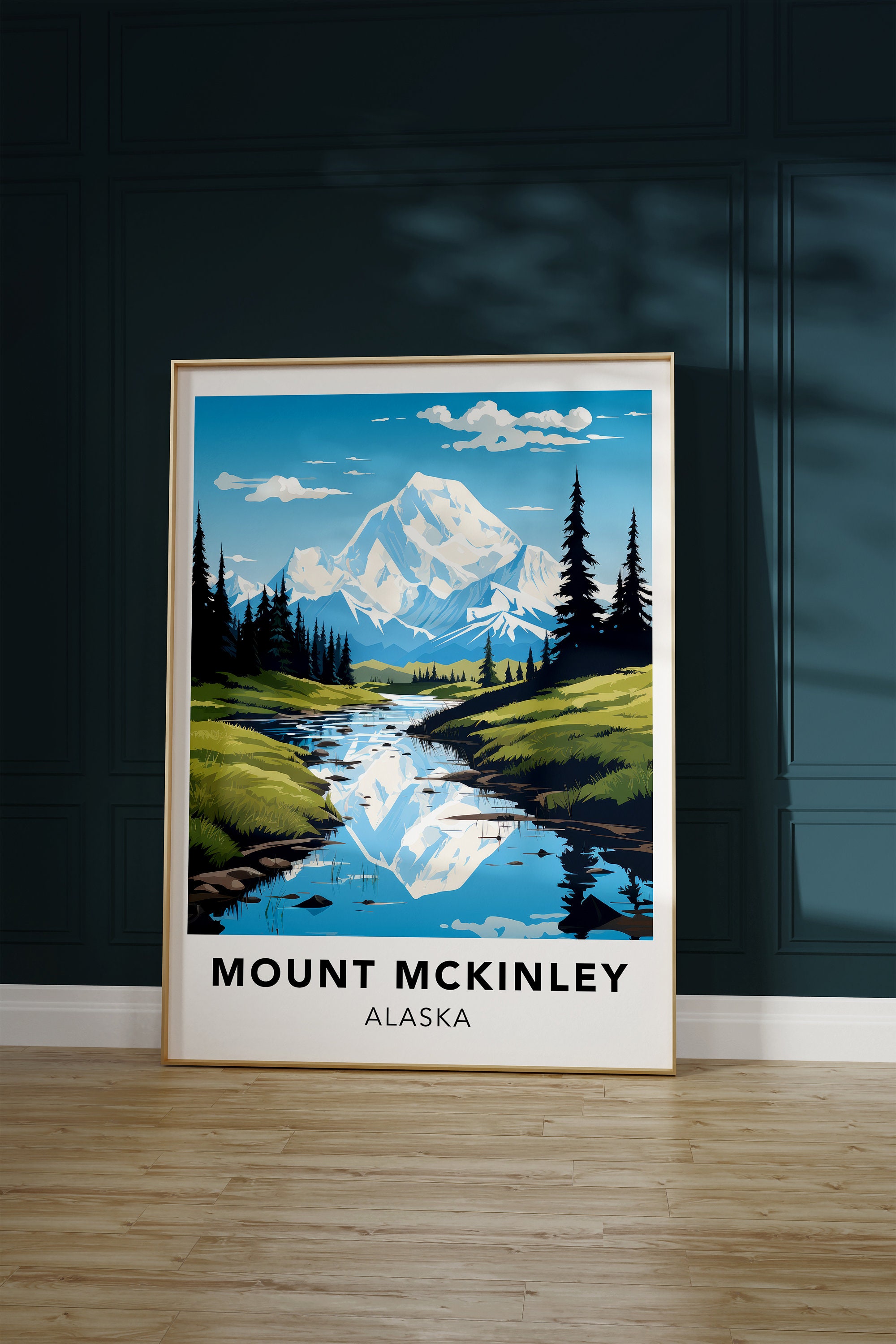 Mount Mckinley Poster Alaska Print Mount Mckinley Travel Print - Etsy