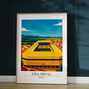 Impresión de Villareal: Póster de viaje moderno estilo Villareal imagen 4