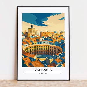 Valencia poster, Valencia print, Valencia illustration, Valencia art, Valencia Spain poster