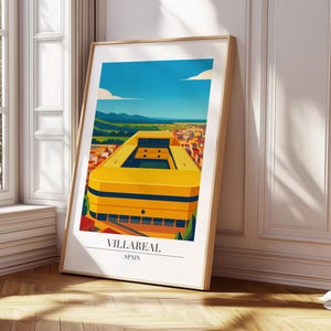 Impresión de Villareal: Póster de viaje moderno estilo Villareal imagen 5