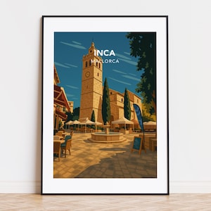 Inca poster, inca print, inca illustration, inca art