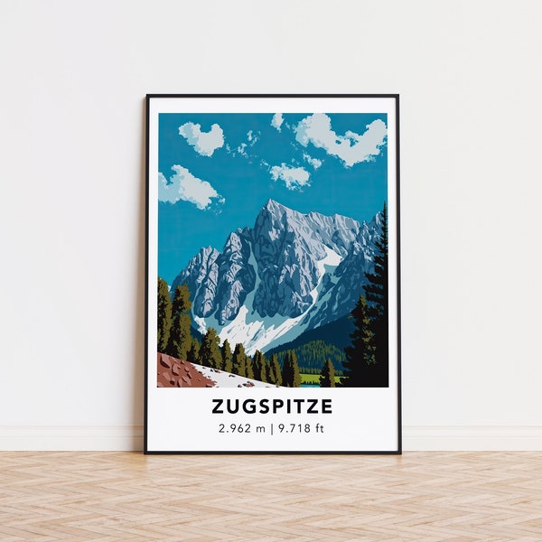 Zugspitze Druckposter - Designed in Deutschland, gedruckt in 32 Ländern weltweit für einen schnellen weltweiten Versand!