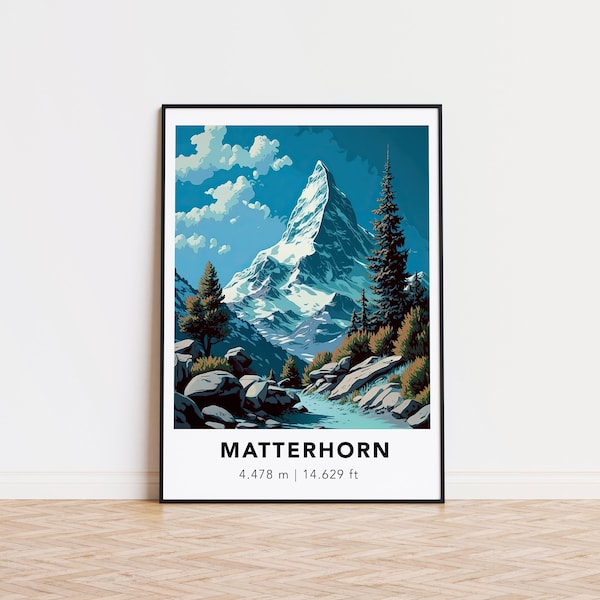 Póster impreso Matterhorn: diseñado en Alemania, impreso en 32 países de todo el mundo para un envío global rápido.