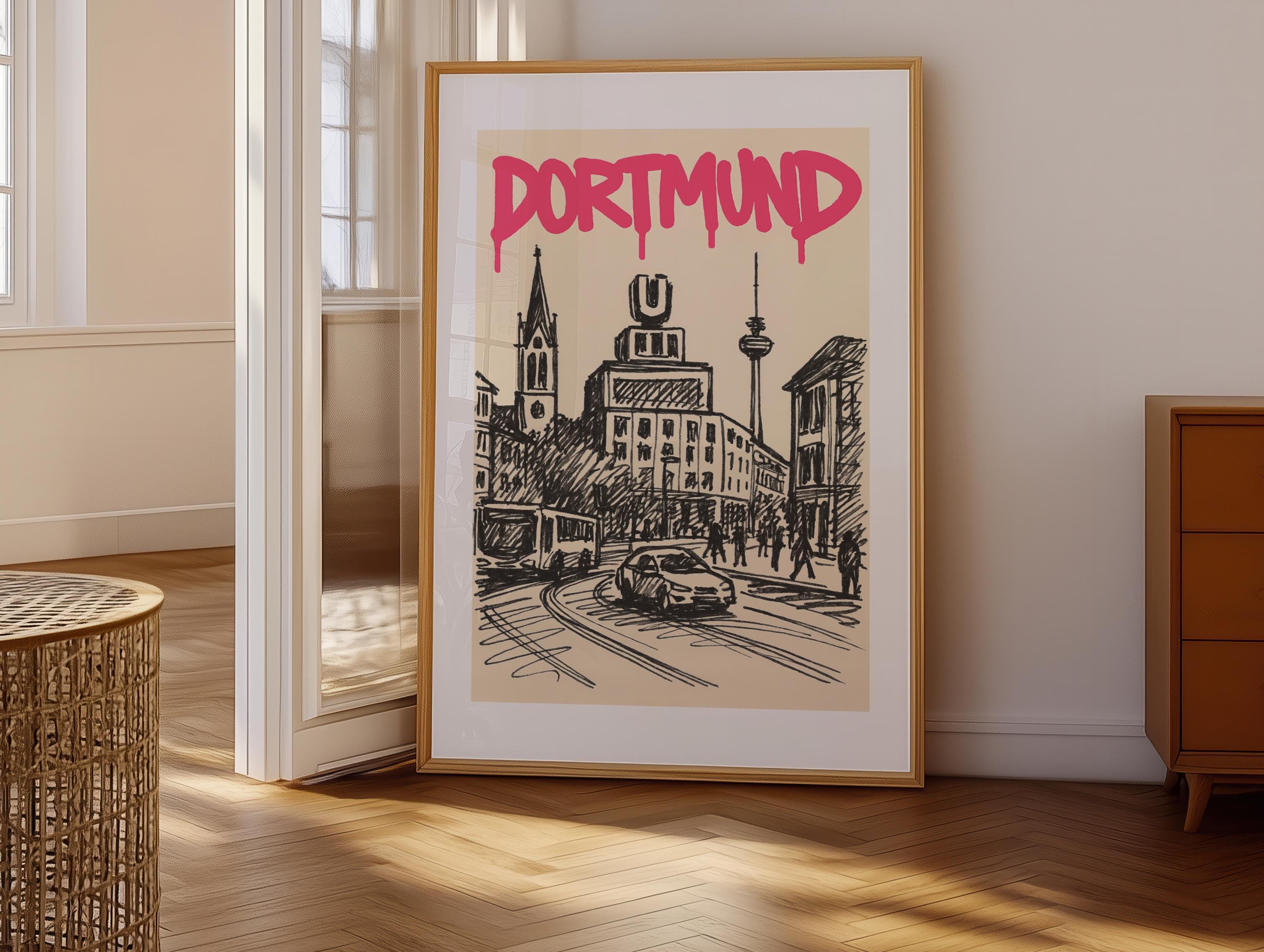 Dortmund Poster : Modern Graffiti Style Dortmund Print - Etsy Denmark