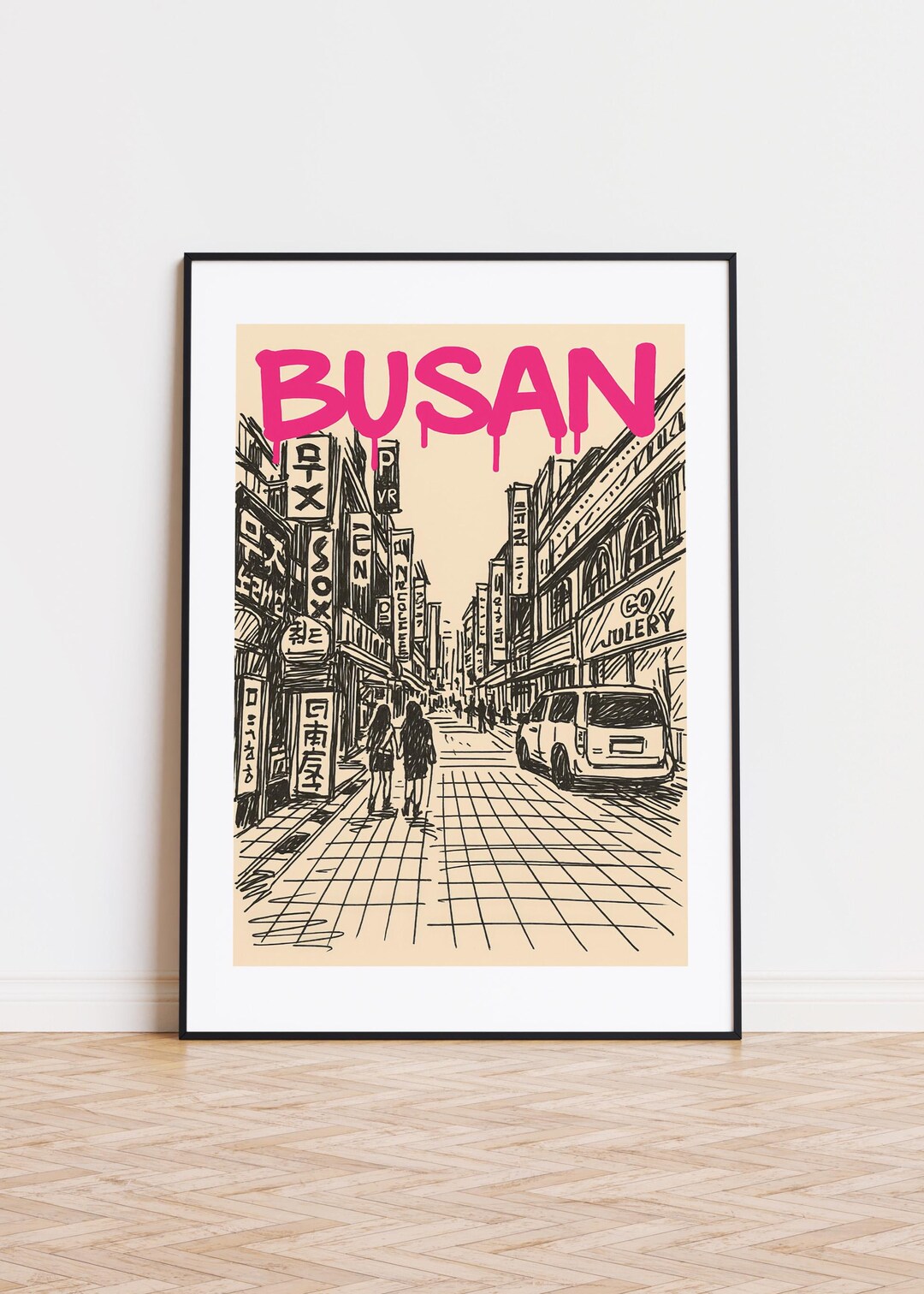 Busan Print : Modern Graffiti Style Busan Poster - Etsy