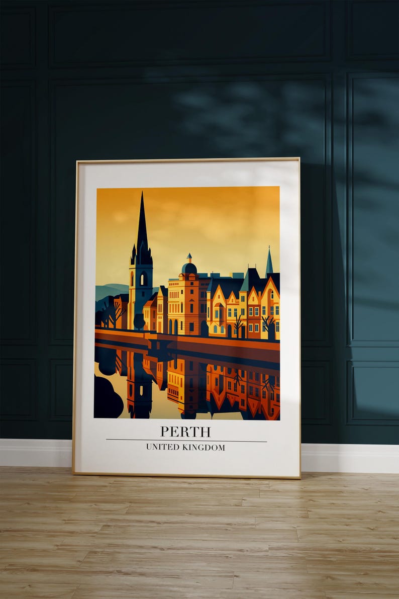 Perth Community Posters Perth Print : Modern Travel Poster Style Perth Poster - Etsy Australia