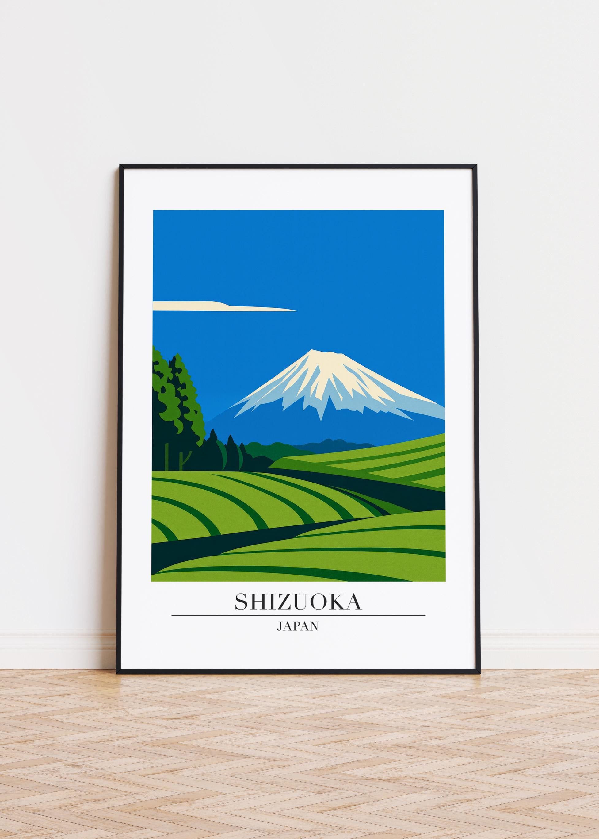 静岡市ポスター：モダントラベルアートプリント - Etsy 日本