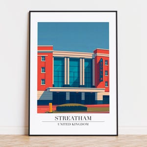 Streatham poster, Streatham print, Streatham illustration art, UNITED KINGDOM poster