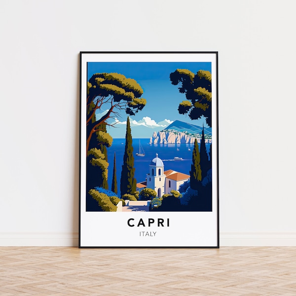 Capri Poster Italien - Designed in Deutschland, gedruckt in 32 Ländern weltweit für einen schnellen weltweiten Versand!