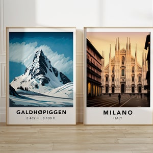 Galdhøpiggen print poster Designed in Germany, printed in 32 countries world wide for fast global shipping image 5