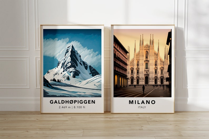 Galdhøpiggen print poster Designed in Germany, printed in 32 countries world wide for fast global shipping image 5
