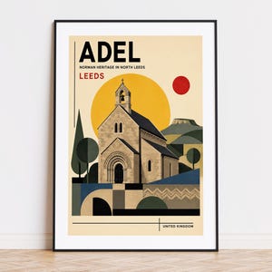 Adel Leeds, Vereinigtes Königreich Druck Travel Poster Adel Plakat