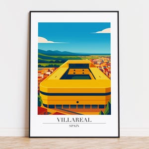Impresión de Villareal: Póster de viaje moderno estilo Villareal imagen 1