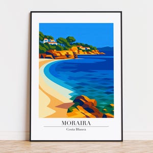 Moraira poster, Moraira print, Moraira illustration, Moraira art, Moraira Spain poster