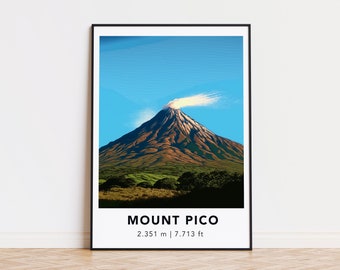 Mount Pico print poster - Designed in Germany, printed in 32 countries world wide for fast global shipping!
