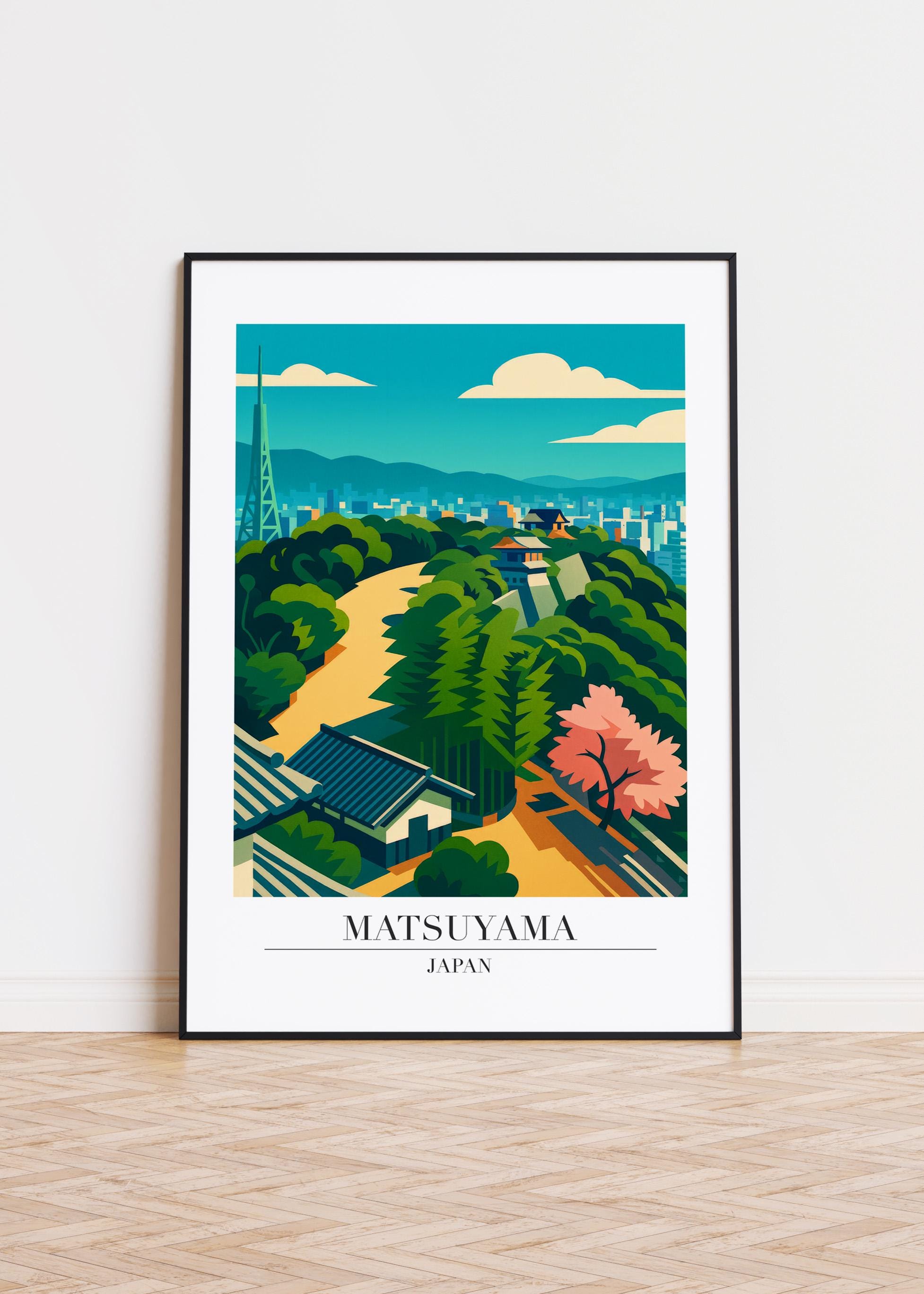 Matsuyama City Print: Modern Minimalist Art Poster - Etsy