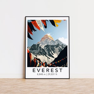 Everest Poster Print Himalaya Mount Everest - Designed in Germany, printed in 32 countries world wide for fast global shipping!