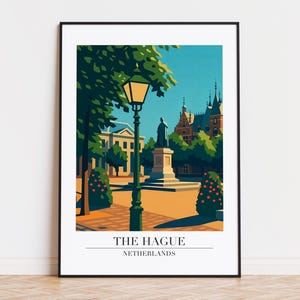 The Hague poster, The Hague print, The Hague illustration, The Hague art, Netherlands poster