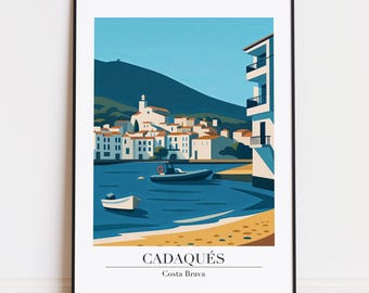 Cadaqués Spain Poster: Modern Travel Art Print